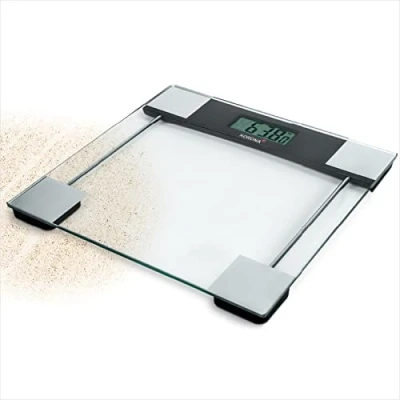 Abbildung von Korona 74551 Digitale Personenwaage SVENJA 180 kg Tragkraft, 100 g Einteilung Sicherheitsglas Zeitloses Design Batterien inklusive