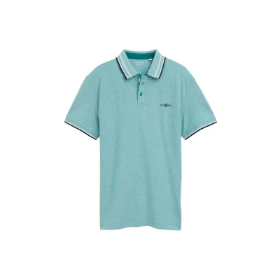 Abbildung von TOM Tailor MIT Stretch Poloshirt, Herren, Größe: 3XL, Dark green white two tone