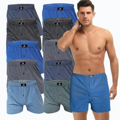 Abbildung von SGS 6 10 Pack Unterhosen Mann Herren Boxershorts Men (4XL, 10.Stück mit Eingriff)