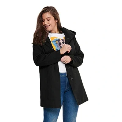Abbildung von ONLY Carmakoma Damen Carsedona Light Coat Otw Mantel, Schwarz (Black Black), M EU