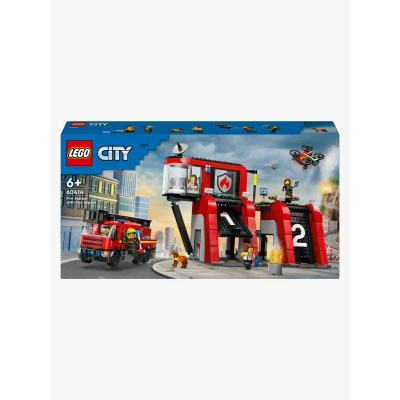 Abbildung von LEGO City 60414 Feuerwehrstation mit Drehleiterfahrzeug