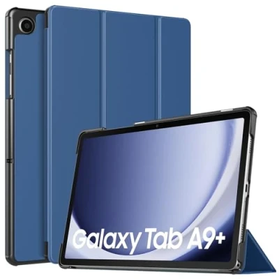 Abbildung von TiMOVO Hülle für Samsung Galaxy Tab A9+/A9 Plus 11 Zoll 2023 SM X210/X216/X218, Schlank Leicht Schutzhülle mit Ständer &amp; Harter Rückseite All New A9+ Tablet, Marineblau