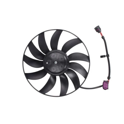Abbildung von THERMOTEC D8W045TT Lüfter 363 12 220 ohne Kühlerlüfterrahmen (Zarge) VOLKSWAGEN: Golf 5, Touran I, Eos, SKODA: Octavia 3 Combi, II Hatchback