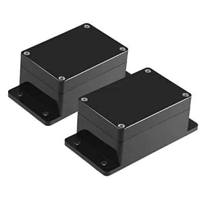 Abbildung von Therlan Abzweigdose Schwarz Wasserdicht IP65, 2 Stück Elektronik Gehäuse ABS Kunststoffgehäuse Anschlussdose Klein Verteilerdose außen Wasserdicht(100 * 68 50mm)