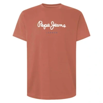 Abbildung von Pepe Jeans EGGO Tshirt print, Herren, Größe: Small, Cedar wood brown