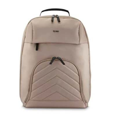 Abbildung von Hama Rucksack für Laptop (Laptopfach gepolstert Laptops bis 16,2“, Tabletfach 14,6“, Laptoprucksack mit 2 Vordertaschen und 1 Innenfach, ultraleichter Daypack) beige