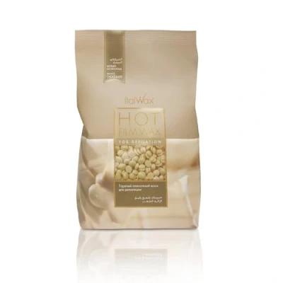 Abbildung von Italwax White Chocolate 1Kg Waxing Perlen für Haarentfernung Natürliche Formulierung alle Hauttypen Vanillearoma Empfohlen Bikinizone und Achseln