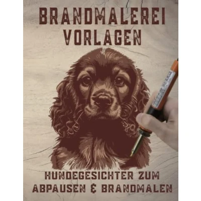 Abbildung von Brandmalerei Vorlagen: Hundegesichter zum Abpausen und Brandmalen