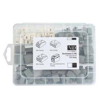 Abbildung von ViD® Steckklemmen Sortimentsbox 130 teilig &amp; Leuchtenklemmen