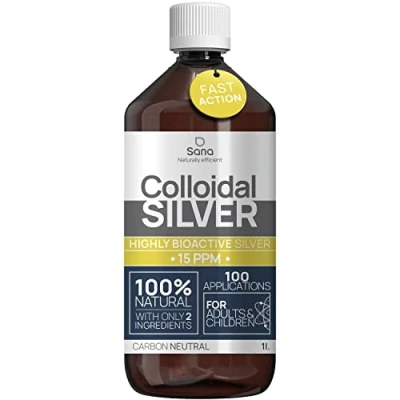 Abbildung von Kolloidales Silber 15 PPM 500 ml Premium Silberwasser Stärker als 25ppm Für Mensch, Hund &amp; Katze Carbon Neutral 100% natürlich mit 2 Zutaten