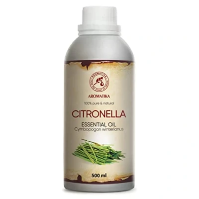 Abbildung von Citronellaöl 500ml Cymbopogon Winterianus Naturreines Ätherisches Citronella Öl für Schönheit Aromatherapie Duftlampe Diffuser Sauna Raumduft Körperpflege