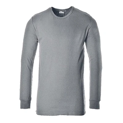 Abbildung von Portwest Langarm Thermo T Shirt, Größe: S, Farbe: Grau, B123GRRS