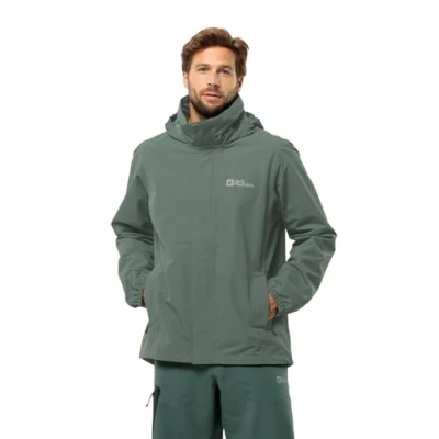 Abbildung von Jack Wolfskin Stormy Point Hardshelljacke, Herren, Größe: Medium, Hedge green