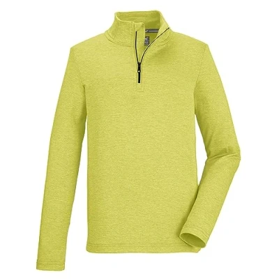 Abbildung von killtec Jungen Funktionsshirt mit Stehkragen und Reißverschluss KSW 185 BYS LS SHRT, Lime, 152, 40868 000