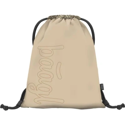Abbildung von Baagl Turnbeutel für Jungen, wasserdichte Schuhbeutel Kinder, Schule und Kindergarten Sportbeutel Junge, Sportrucksack, Gymsack (Beige)