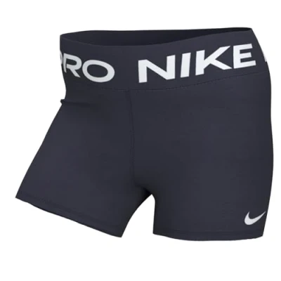 Abbildung von Nike Pro 3in Shorts Damen Dunkelblau, Weiß, Größe XL