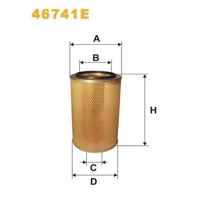Abbildung von WIX FILTERS 46741E Luftfilter 471 302 Filtereinsatz