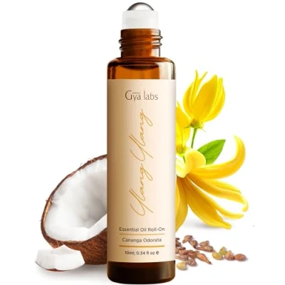 Abbildung von Gya Labs Ylang Ätherisches Öl Roll on für die Haut 100% Reines Natürliches Parfümöl Roller, Exotischer, Langanhaltender Blumenduft, Raffiniertes Aromatherapieöl, Reisegröße (10 ml)
