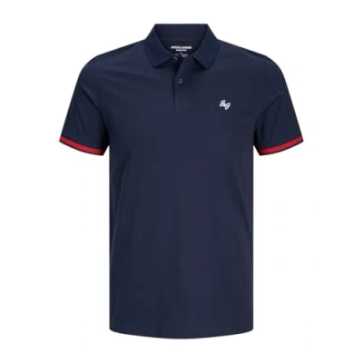 Abbildung von Jack &amp; Jones Jjejersey LOGO Poloshirt, Herren, Größe: Large, Sky captain