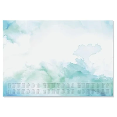Abbildung von SIGEL HO314 Papier Schreibtischunterlage, ca. DIN A2, mit 3 Jahres Kalender, 30 Blatt, Motiv &quot;Watercolor Sea&quot;, vegan, Schreibunterlage aus nachhaltigem