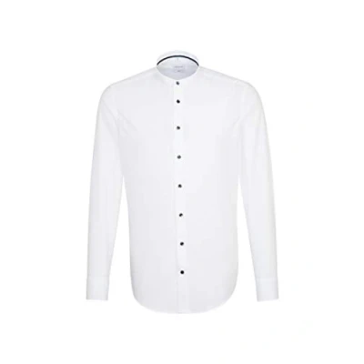 Abbildung von Seidensticker Mandarin SLIM FIT Hemd, Herren, Größe: 42, White