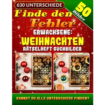 Abbildung von Finde den Fehler Erwachsene Rätselheft Suchbilder: Buch die Unterschiede. Fehlersuchbuch. Suchen Sie nach Veränderungen, schärfen Ihren Geist.