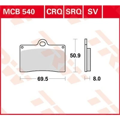 Abbildung von TRW Hyper Carbon Racing MCB540CRQ Bremsbelagsatz