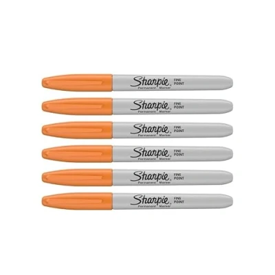 Abbildung von Sharpie Permanentmarker Feine Spitze Orange 6 Zählen