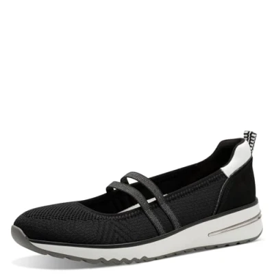 Abbildung von MARCO TOZZI Damen Slipper mit Riemen Bequem, Schwarz (Black Comb), 41 EU