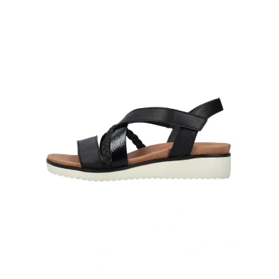 Abbildung von Rieker Plateausandalette, Damen, Größe: 37, Schwarz Schuhe