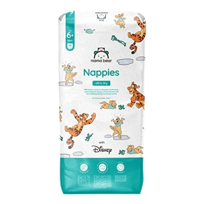 Abbildung von Amazon Marke: Mama Bear Disney Ultra Dry Windeln Größe 6+ (16+ kg), Weiß, 66 Stück (1 er Pack)