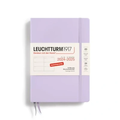 Abbildung von LEUCHTTURM1917 370626 Wochenkalender 2025, Medium A5 Hardcover 18 Monats Planer, 80 g, liniert Lilac