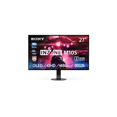 Abbildung von Sony INZONE M10S 27“ OLED QHD PC Gaming Monitor: 1440p, 480Hz, 0.03ms GTG, DCI P3 98.5%, G Sync, Adaptive VRR, Co entwickeltes Modell mit Fnatic, 1300 nits, DisplayPort 2.1 2 x HDMI PC, PS5