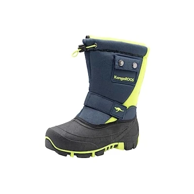 Abbildung von Kangaroos BEAN Snowboot/Winterstiefel für Kinder, Größe: 33, Darkk navy/lime Schuhe