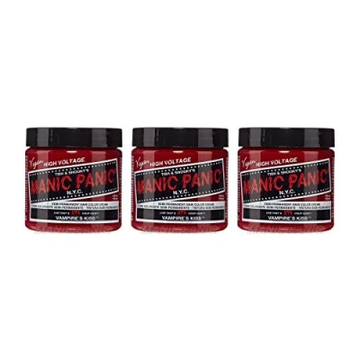 Abbildung von Manic Panic Vampire&#039;s Kiss Classic Creme, Vegan, Cruelty Free, Red Semi Permanent Hair Dye 3 x 118ml
