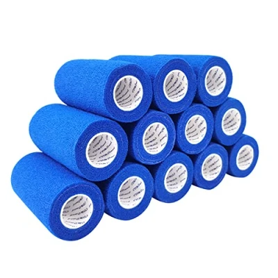 Abbildung von COMOmed selbstklebender verband elastische binde handgelenk bandage pflaster rolle Dog Bandagen Tierische Blau 10 cm X 12 Bände