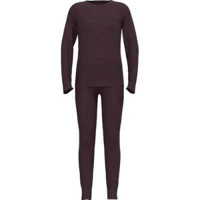 Abbildung von Odlo Thermounterwäsche Kinder Merino 200 I Winterleggings und langarm Thermoshirt Mädchen Jungen Warmes Skiunterwäsche Set