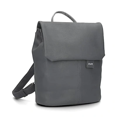 Abbildung von Zwei Damen City Rucksack Mademoiselle.M MR8 4 Liter weiches Kunstleder, Magnet Verschlussklappe, Hauptfach mit Reißverschluss, gepolstertes Trennfach für Tablet, Rückenpolsterung (velours ash)