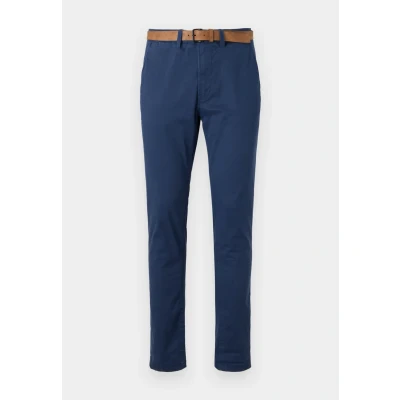 Abbildung von TOM Tailor Denim SLIM WITH BELT Chino, Herren, Größe: 34x34, Dark blueberry