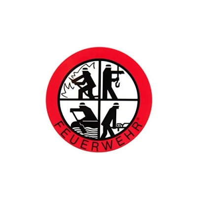 Abbildung von Feuerwehr Aufkleber DFV Signet Klebeplakette 90 mm außenklebend