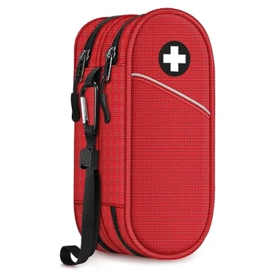 Abbildung von SITHON EpiPen Medical Tragetasche, tragbare Doppelschicht Notfalltasche Isolierte Medikament Tasche Organizer für 2 EpiPens, Asthma Inhalator, Anti Histamin, Auvi Q, Allergy Medicine Essentials