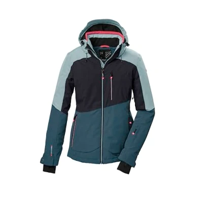 Abbildung von killtec Damen Skijacke/Funktionsjacke mit abzippbarer Kapuze, Schneefang und Unterarmventilation KSW 37 WMN SKI JCKT, hell eisblau, 38, 41971 000