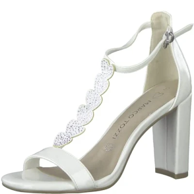 Abbildung von Marco Tozzi Riemensandalette, Damen, Größe: 39, Ivory patent Schuhe