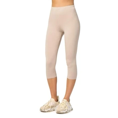 Abbildung von Merry Style Damen Leggings 3/4 Capri aus Viskose MS10 144 (Beige, M)