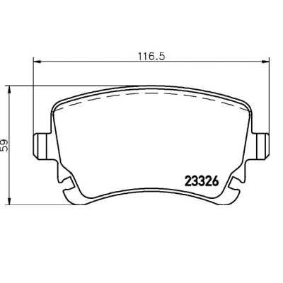 Abbildung von BREMBO P 85 143 Bremsbelagsatz exkl. Verschleißwarnkontakt mit Bremssattelschrauben Zubehör AUDI: A6 C6 Avant, Saloon