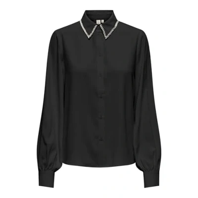 Abbildung von ONLY Damen Onlvinea Life Ls Jewellery Shirt WVN Hemd, Black, M