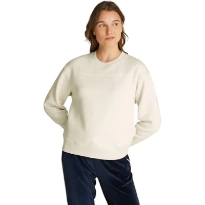 Abbildung von Tommy Hilfiger CORP LOGO Sweatshirt oatmeal, Damen, Größe: XXL, Oatmeal