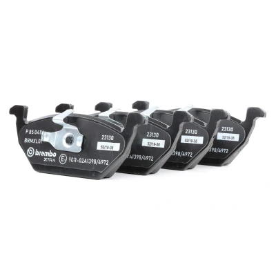 Abbildung von BREMBO P 85 041X Bremsbelagsatz exkl. Verschleißwarnkontakt ohne Zubehör SKODA: Fabia III Estate, Octavia I Hatchback, VOLKSWAGEN: Golf 4, Polo VI