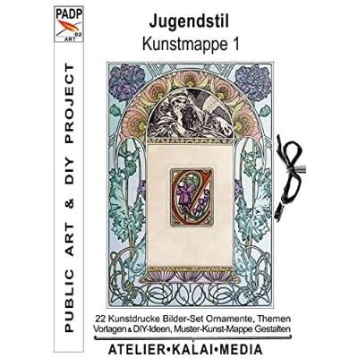Abbildung von Jugendstil : Kunstmappe 1: 22 Kunstdrucke Bilder Set Ornamente, Themen Vorlagen &amp; DIY Ideen, Muster Kunst Mappe Gestalten © padp.art/02 ... (padp gallery Kunstmappe, Band 1)