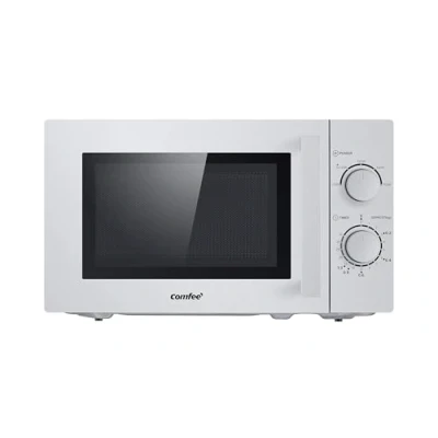 Abbildung von Comfee CMSN 20 si Mikrowelle / Solo mit 5 Leistungsstufen/ Innenbeleuchtung/ easy Defrost/360Drehteller Zwei Drehregler/20L/700W/ Silber